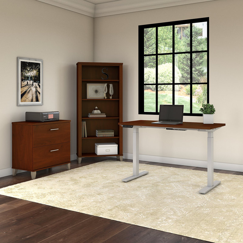 Ebern Designs Kirchoff Desk, Bookcase and Filing Set Wayfair.ca